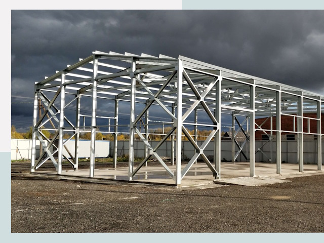 Двускатные ангары в Переславль-Залесский от 623 руб. за квадрат