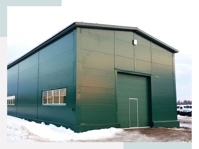 Двускатные ангары в Переславле-Залесском