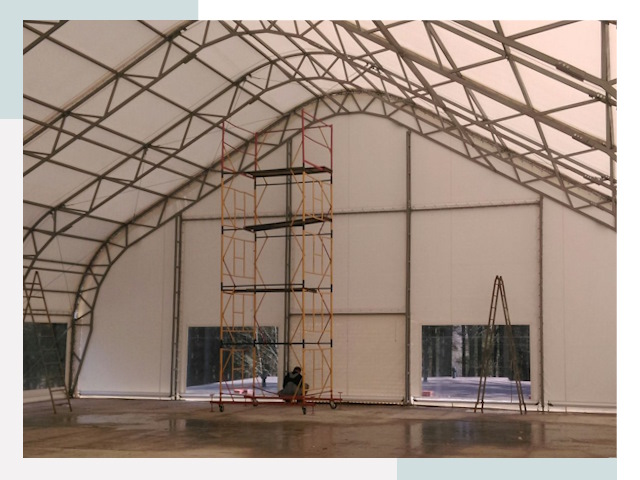 Шатровые ангары в Переславле-Залесском